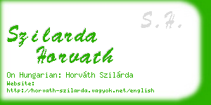 szilarda horvath business card