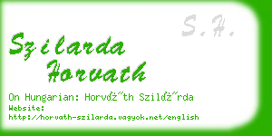 szilarda horvath business card